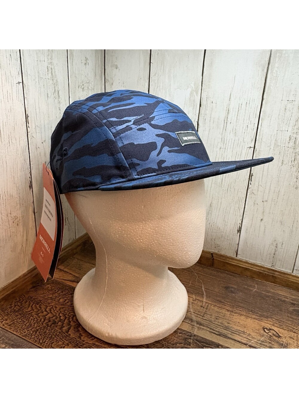 Merrell Trail Running 5-Panel Cap Adjust Hat Sailor Blue Camo JAS25040 Unisex OS